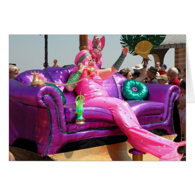 Coney Island Sjöjungfru Hälsningskort (Framsidan Horizontal)
