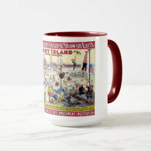 Coney Island Vatten Carnival, 1898 Mugg