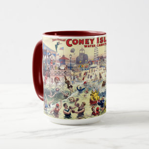 Coney Island Vatten Carnival, 1898 Mugg
