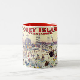 Coney Island Vatten Carnival, 1898 - Två-Tonad Mugg