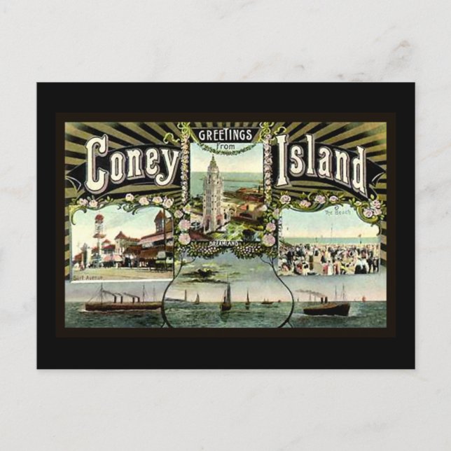 Coney Island Vykort (Framsida)