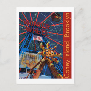 Coney Island Wheel Vykort
