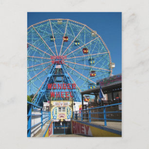 Coney Island  Wheel Vykort