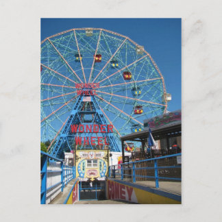 Coney Island Wheel Vykort