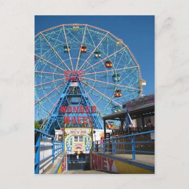 Coney Island  Wheel Vykort (Framsida)