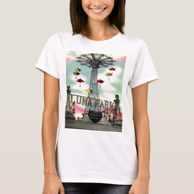 ConeyöLuna Park nöjesfält ny Brooklyn T Shirt (Framsida)