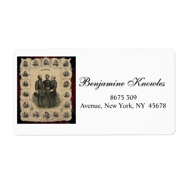 Confederate Generals Civil Krig 🎖️ ⚔️ Heroes Fraktsedel (Framsidan)