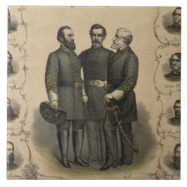 Confederate Generals Civil Krig 🎖️ ⚔️ Heroes Kakelplatta