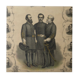 Confederate Generals Civil Krig 🎖️ ⚔️ Heroes Kakelplatta