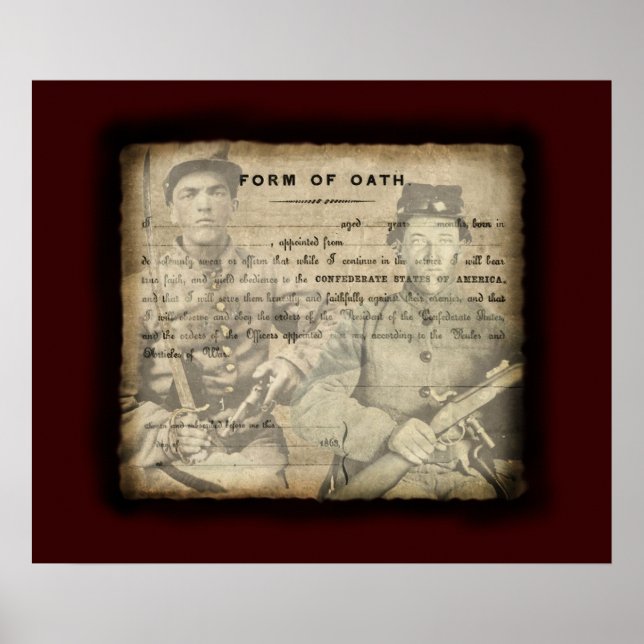 Confederate Service Oath Poster (Framsidan)