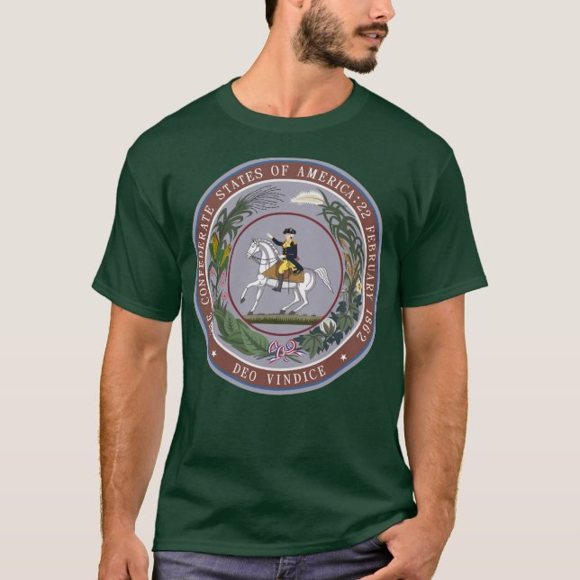 Confederate Stater of America Seal T Shirt (Framsida)