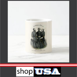 Confederate USA 🎖️ ⚔️ South Civil Krig Heroes Kaffemugg