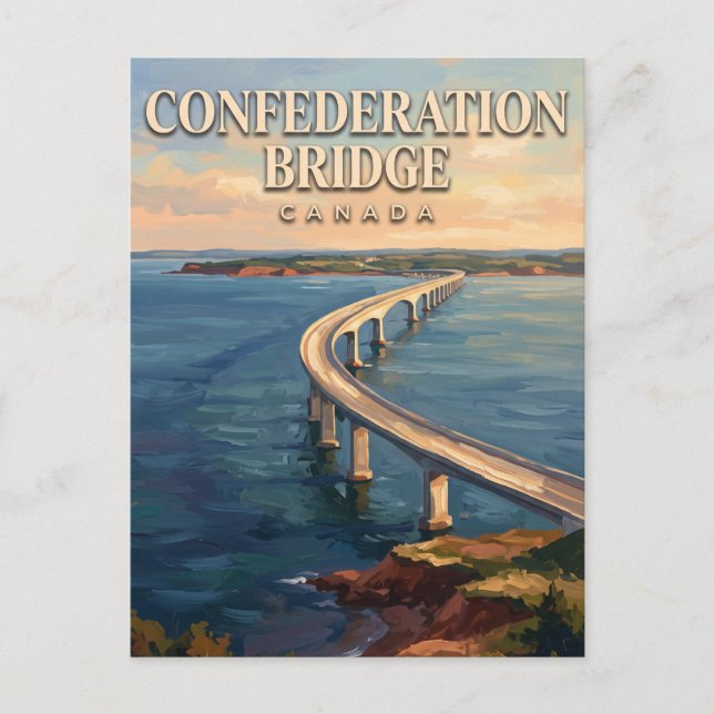 Confederation Bridge Borden-Carleton Kanada Vykort (Framsida)
