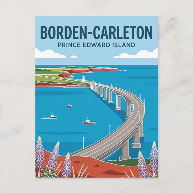Confederation Bridge Kanada Vykort (Framsida)