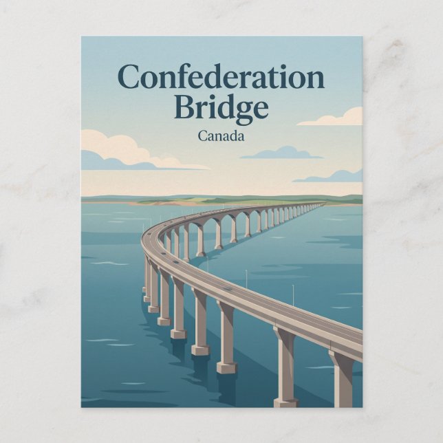Confederation Bridge Kanada Vykort (Framsida)