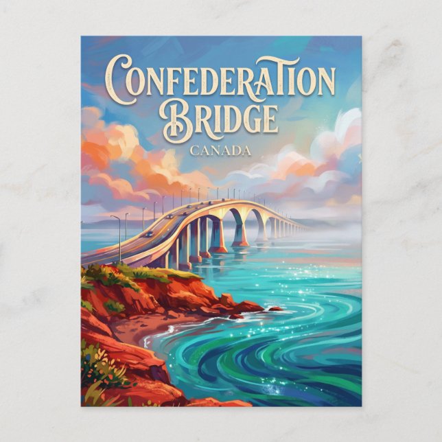 Confederation Bridge Kanada Vykort (Framsida)