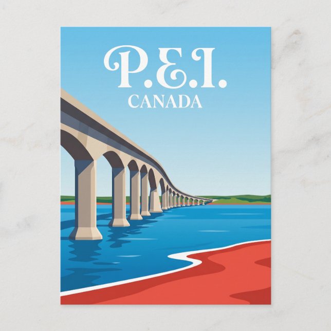 Confederation Bridge Kanada Vykort (Framsida)