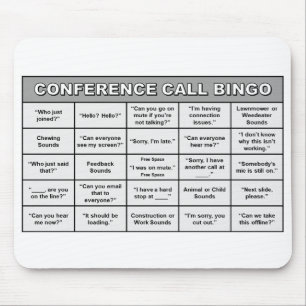 Conference Call Bingo Mousepad Musmatta