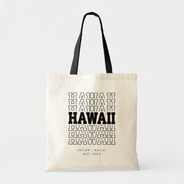 Conference Welcome Bag Hawaii Trade Show Tote Tygkasse (Framsidan)