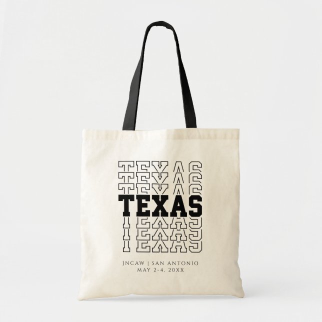 Conference Welcome Bag Texas Trade Show Tote Tygkasse (Framsidan)
