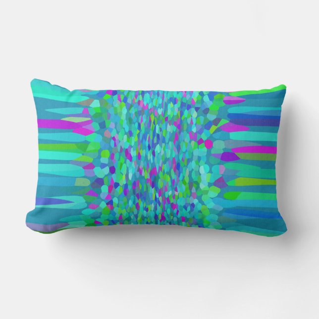 Confetti Blues Fringe Lumbarkudde (Framsida)