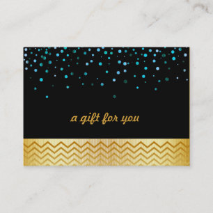 Confetti Chevron Salon and Spa Gift Certificate Rabattkort