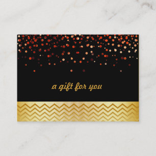 Confetti Chevron Salon and Spa Gift Certificate Rabattkort