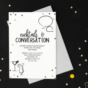 Confetti Cocktails & Conversation House Party Inbjudningar