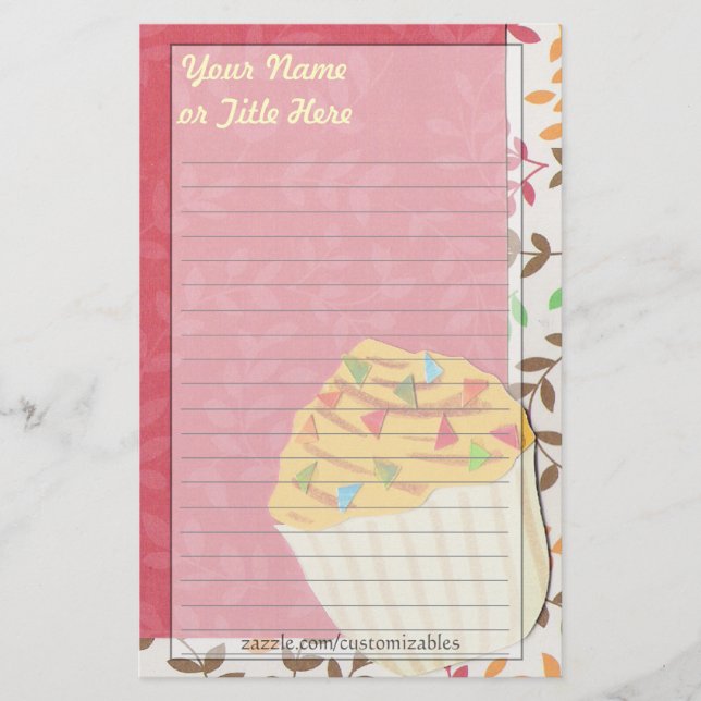 Confetti Cupkaka Stationary Brevpapper (Framsida)