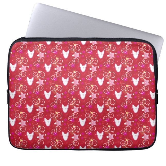 Confetti Diamond Bull Terrier Laptop Sleeve (Framsidan)