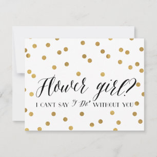 Confetti Flower Girl   Bridesmaid Inbjudningar