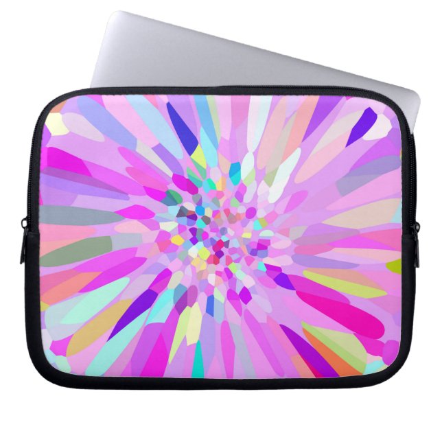 Confetti Flower Pastel Laptop Sleeve (Framsidan)