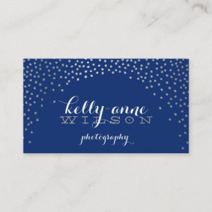 CONFETTI GLAMOROUS söt mini silver-folie, utseende Visitkort
