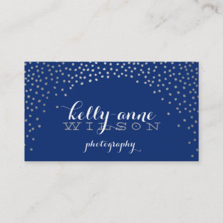 CONFETTI GLAMOROUS söt mini silver-folie, utseende Visitkort