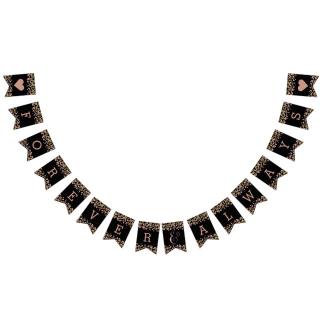 Confetti Gnistra Shine Ro Guld Bröllop Forever Vimplar (Alla)