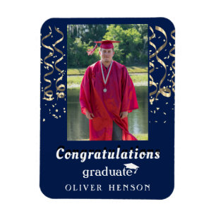 Confetti Grattis Studenten Photo Magnet