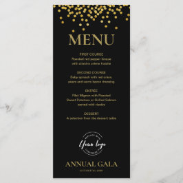 Confetti Guld på Eleganten Black annual Gala Compa Meny