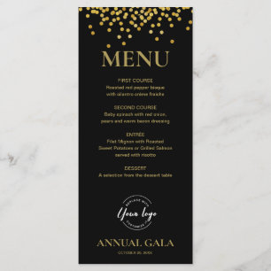 Confetti Guld på Eleganten Black annual Gala Compa Meny