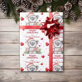 Confetti Heart Koala Barnbarn jul Presentpapper