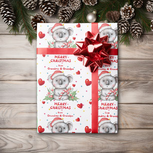 Confetti Heart Koala Barnbarn jul Presentpapper