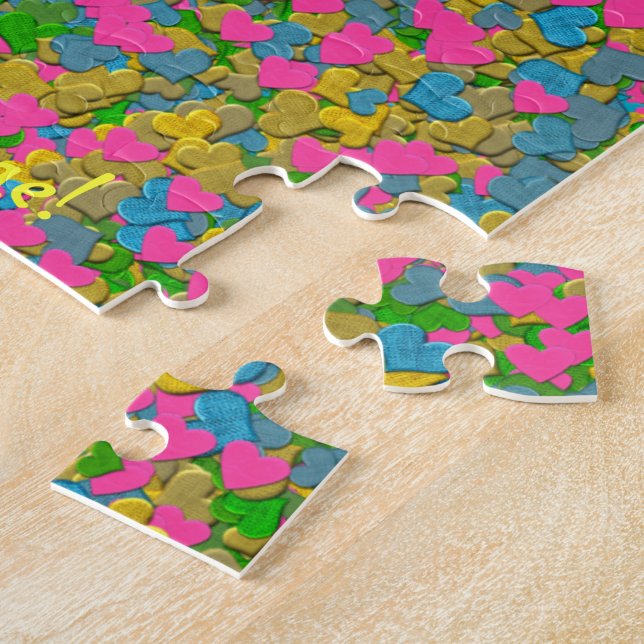 Confetti Hearts Jigszle Puzzle Pussel (Sidan)