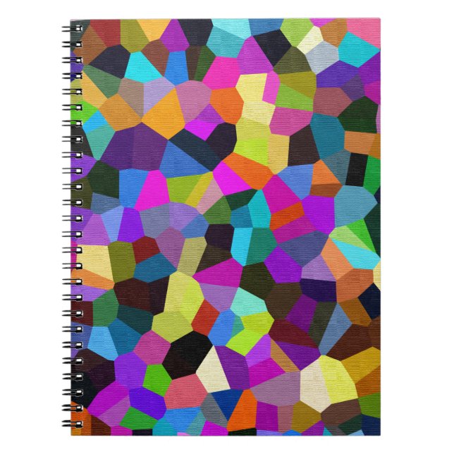 Confetti Jewel Tones Anteckningsbok Med Spiral (Framsidan)