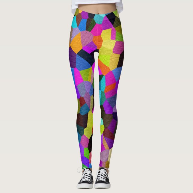 Confetti Jewel Tones Leggings (Framsida)