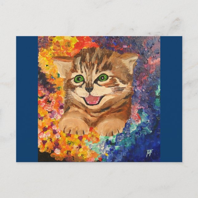 Confetti Kattunge Vykort (Framsida)