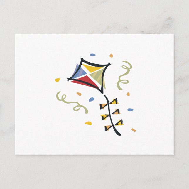 Confetti Kite Vykort (Framsida)