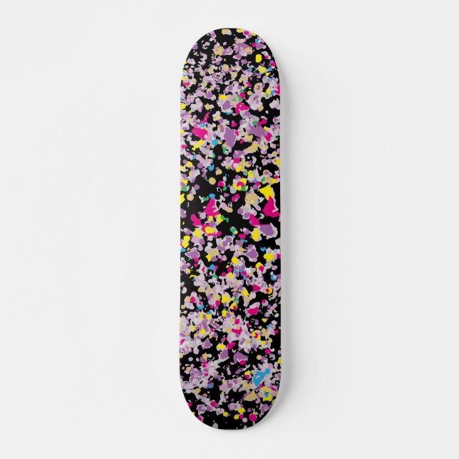 Confetti Mönster Mini Skateboard Bräda 18,5 Cm (Framsida)