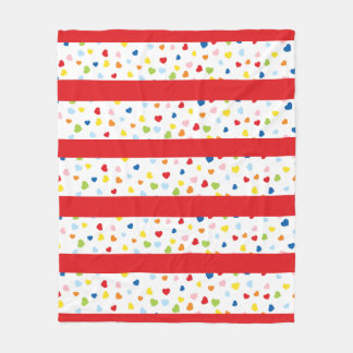 Confetti och Red Rand Fleece Blanket
