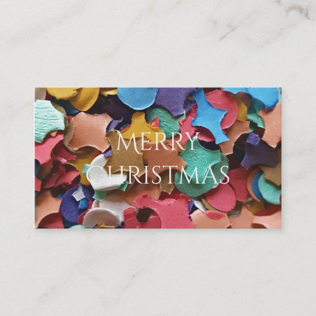 Confetti Party Carnival Colorful Papper Funny Visitkort (Framsida)