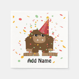 Confetti Party Sasquatch Bigfoot Pappersservett