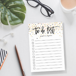 Confetti Pop Personalized To Do List Post-it Block